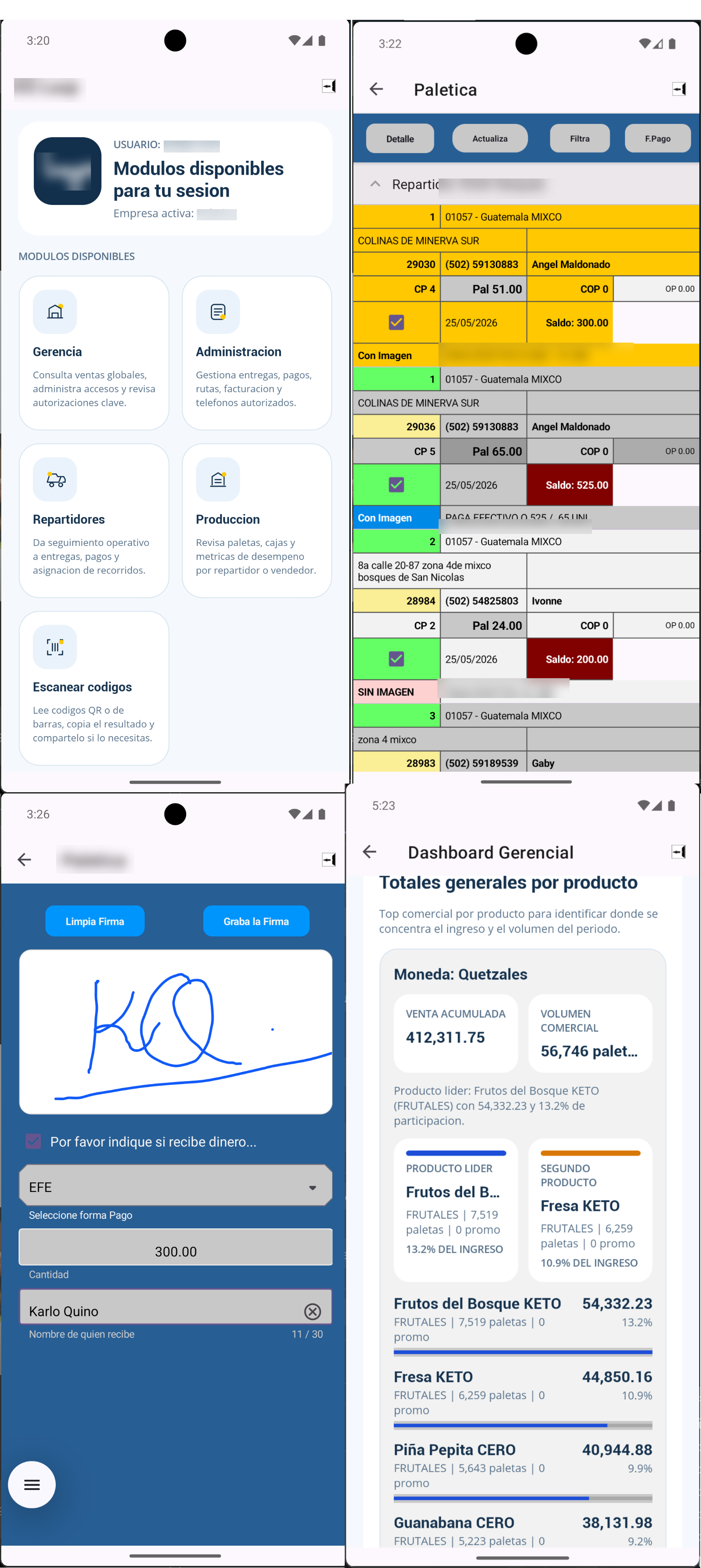 Integración con app móvil del sistema de producción y logística para helados